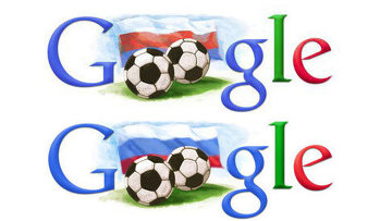 Google перепутала цвета российского флага